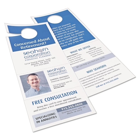 Avery Dennison Door Hanger, Matte White, 40 Sheets, PK80 16150